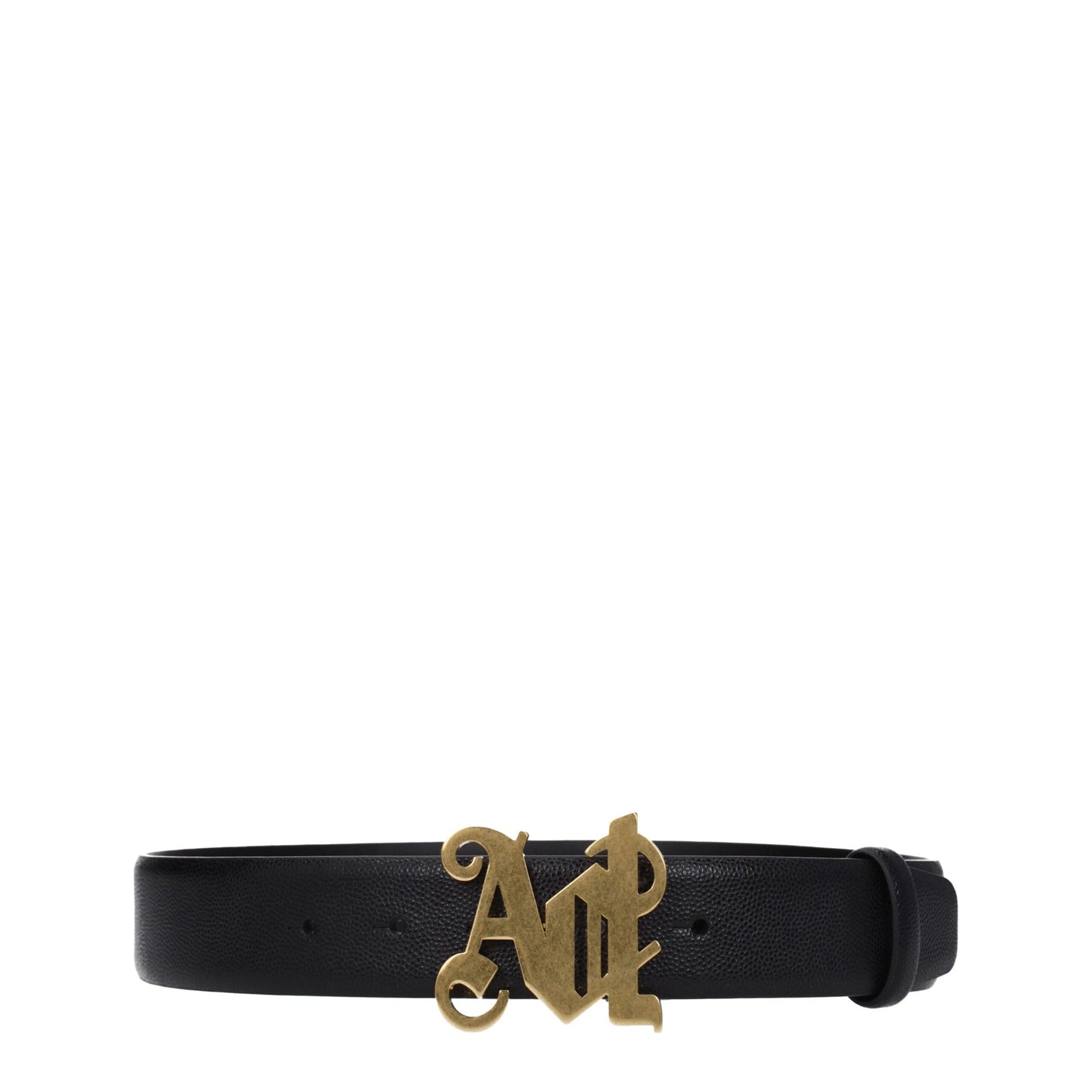 Palm Angels Black Leather Regular Belts