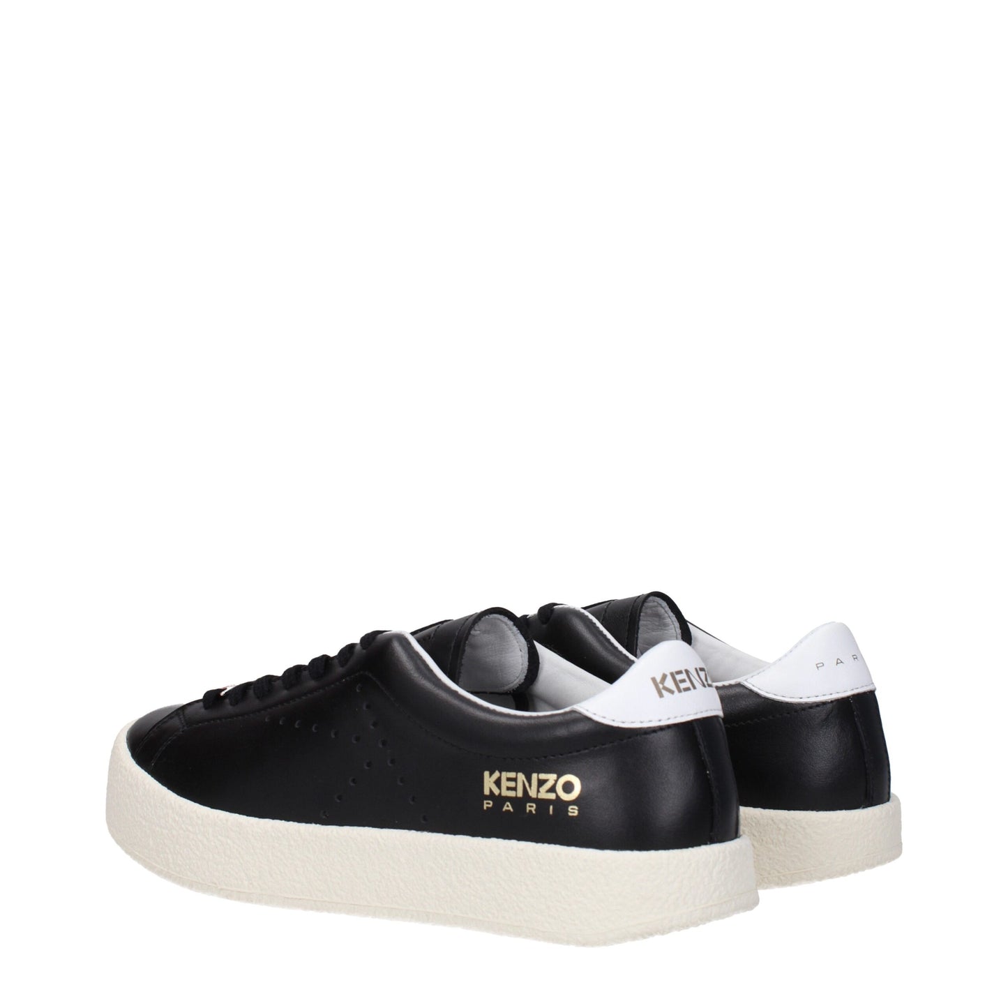Kenzo Black Leather Low Tops