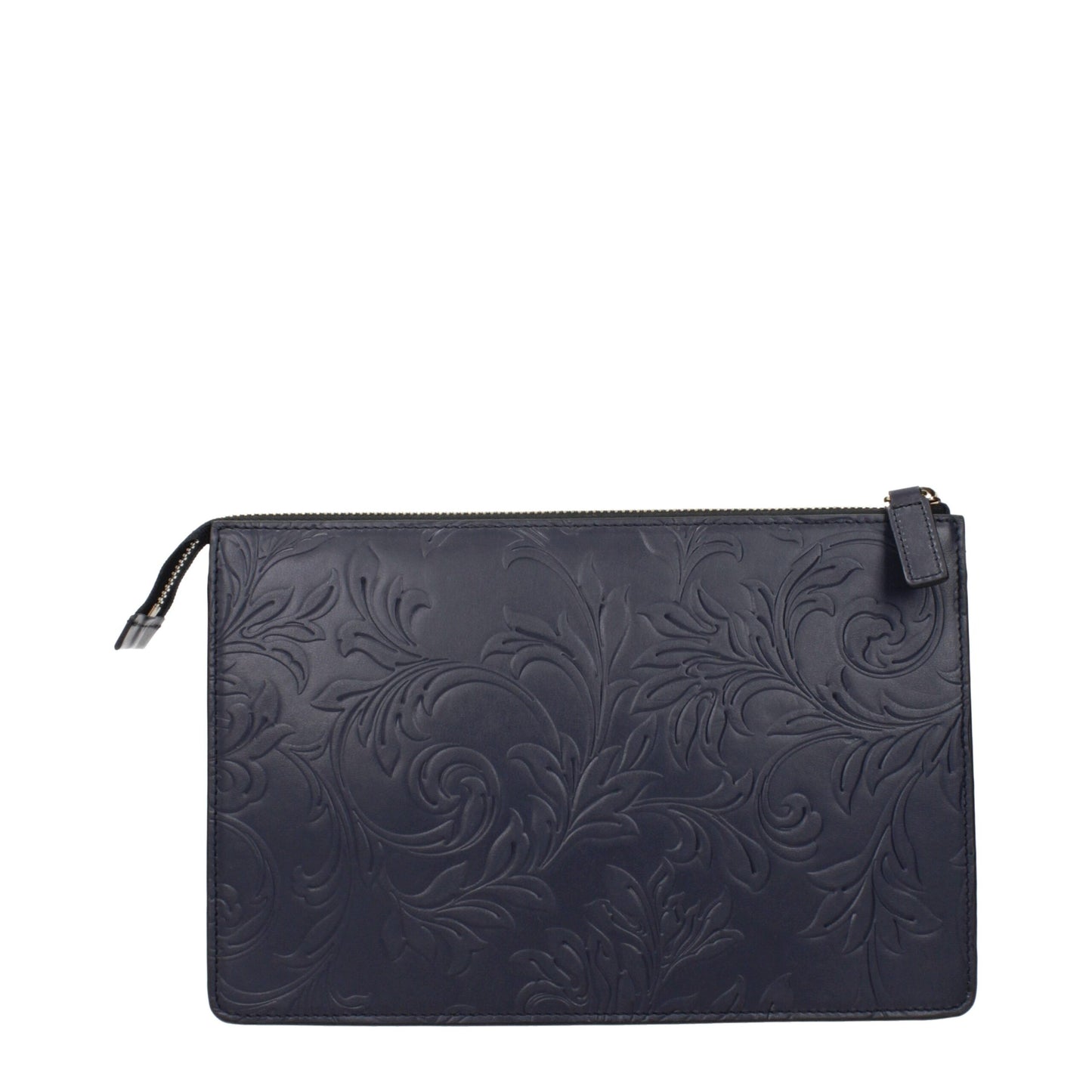 Versace Blue Leather Clutch Bags