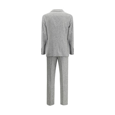 Brunello Cucinelli Wool and cashmere buttoned grisaille Suit
