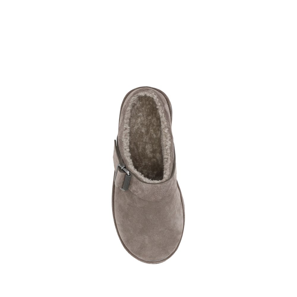 Brunello Cucinelli Fur Sabot