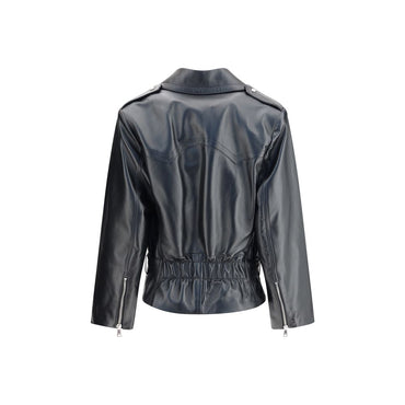 Alessandra Rich Leather Biker Jacket
