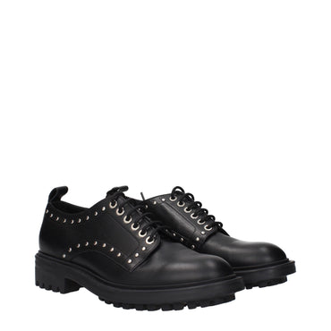 Max Mara Black Leather Oxfords And Derbies