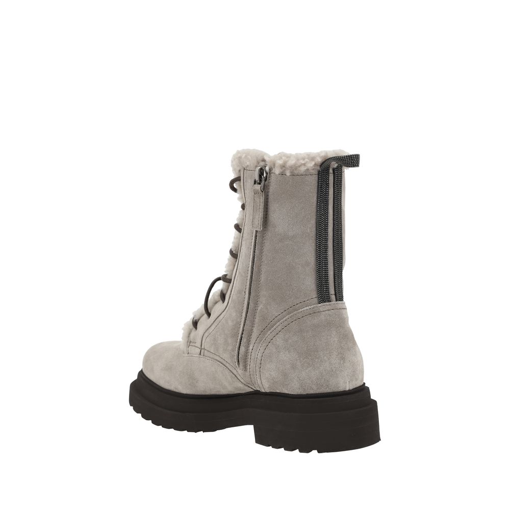 Brunello Cucinelli Laced Ankle Boots