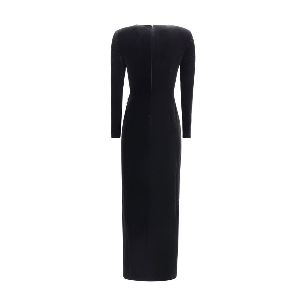 Self-Portrait Embellished velvet midi Dress