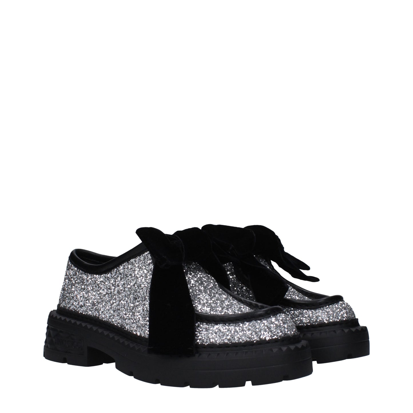 Jimmy Choo Gray Plastic Slip-On Loafers