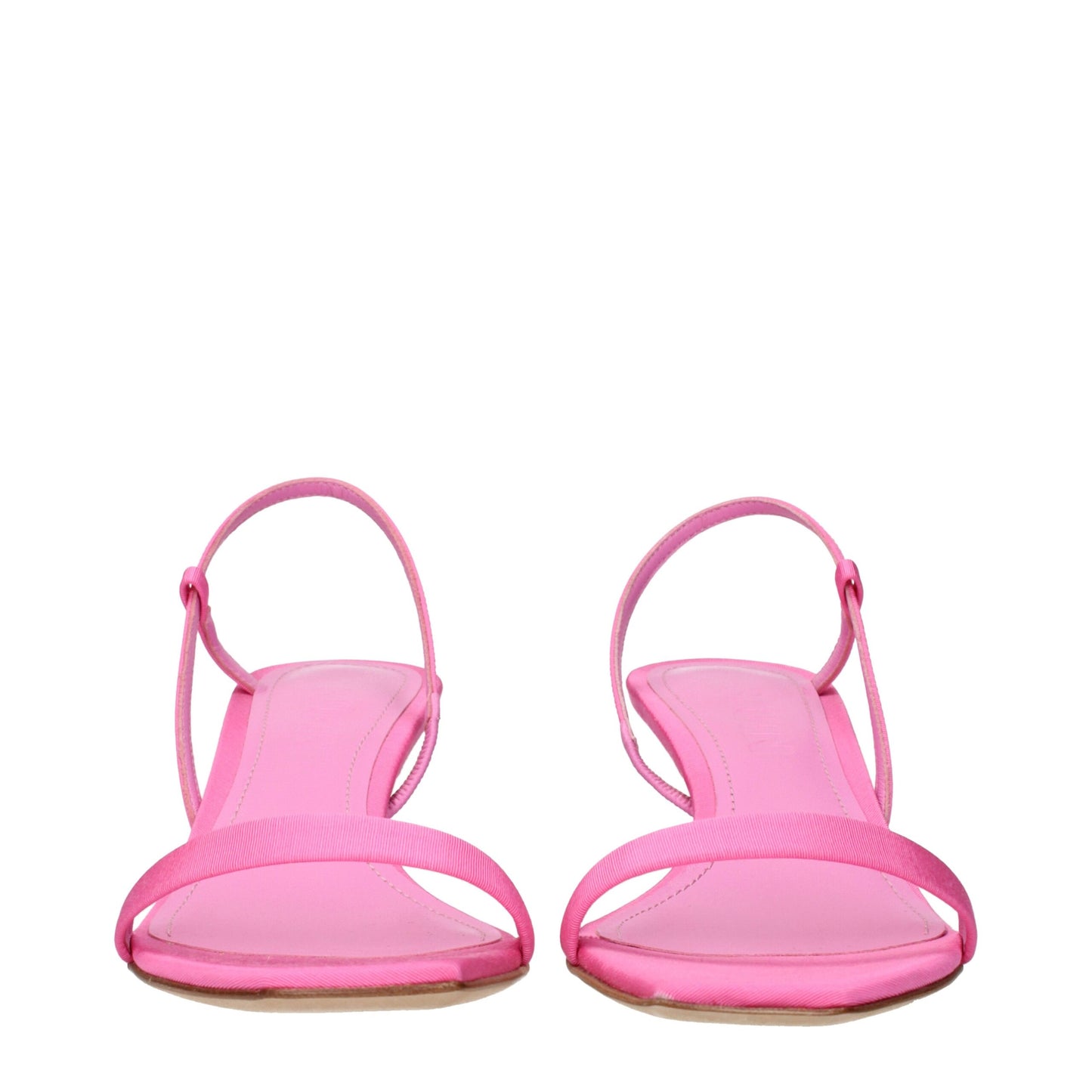 3Juin Pink Fabric Stiletto Heels Sandals