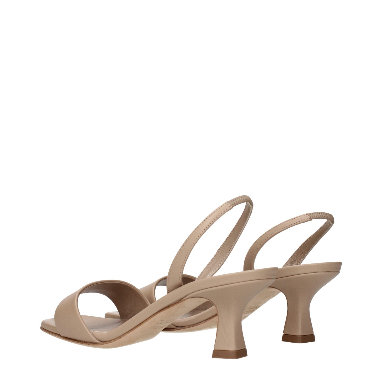 3Juin Beige Leather Flat Sandals