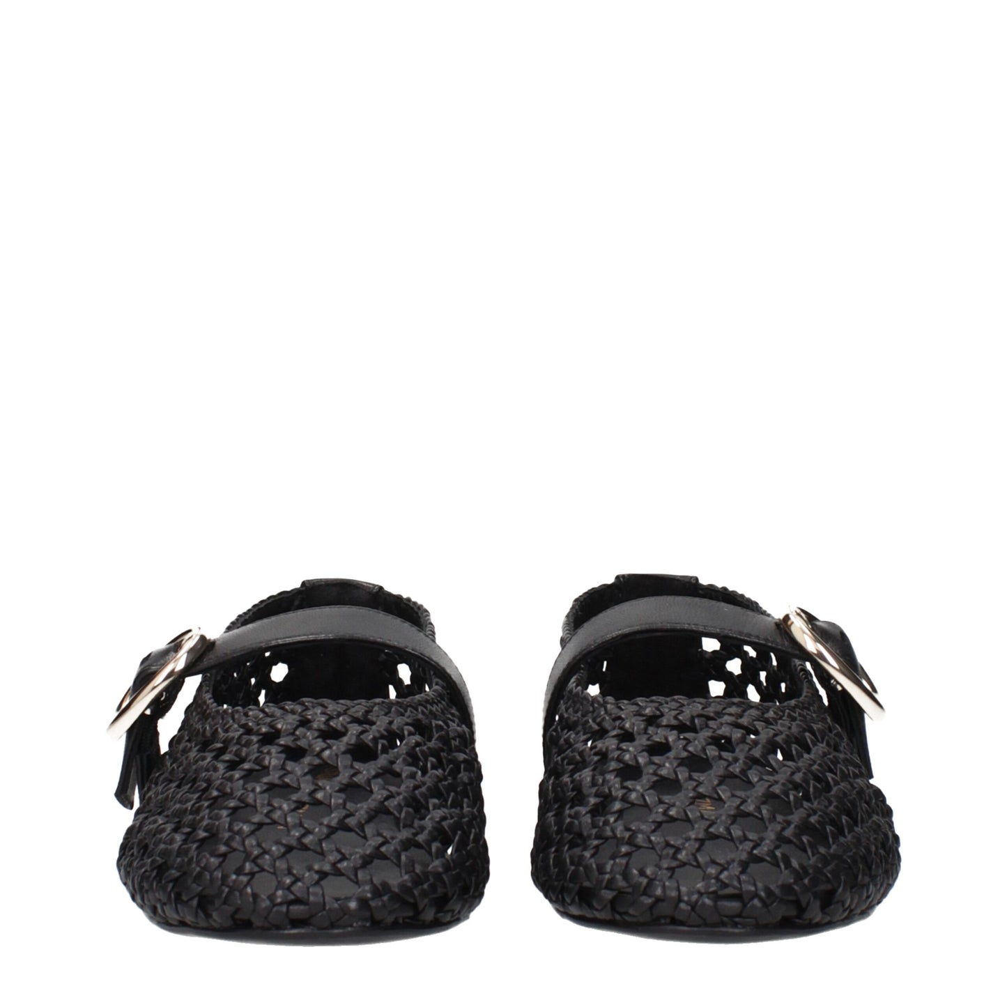 Stuart Weitzman Black Leather Ballet Flats