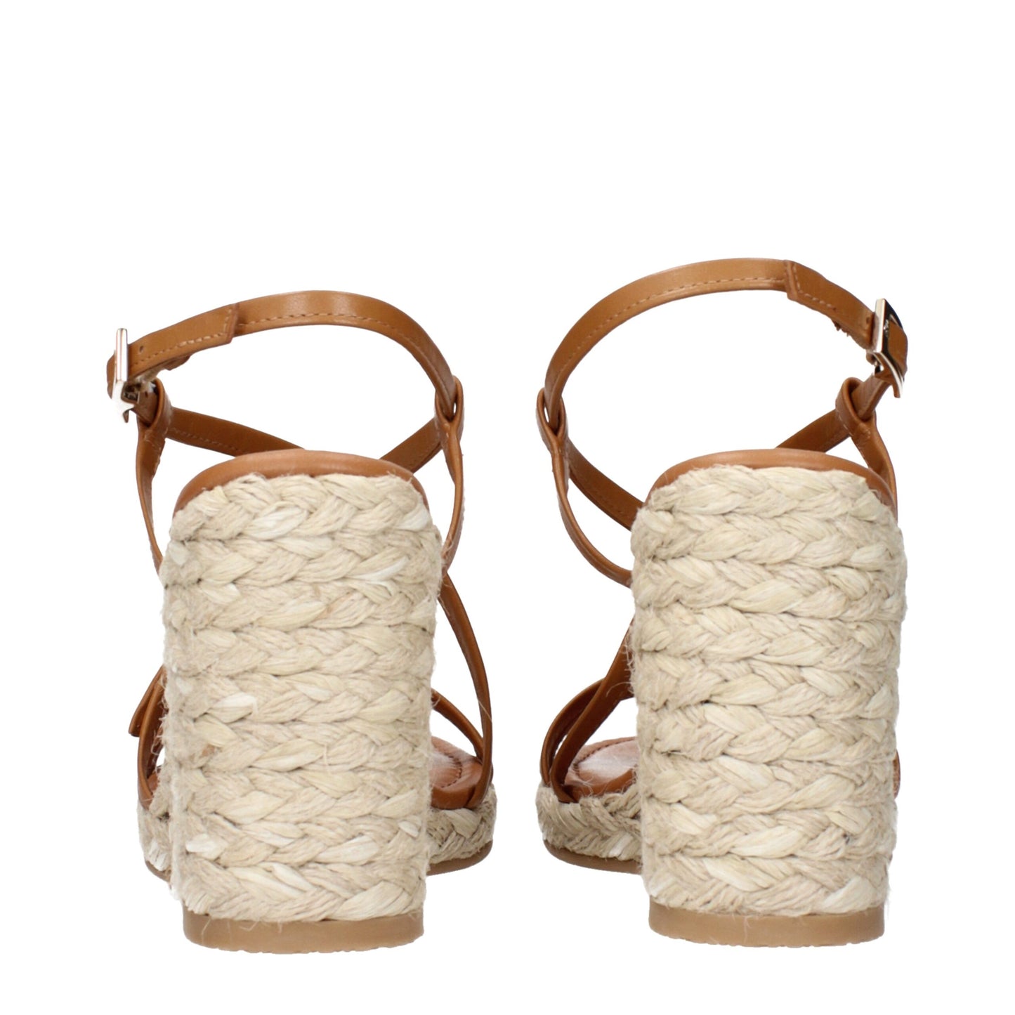 Stuart Weitzman Brown Leather Wedges Sandals
