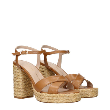 Stuart Weitzman Brown Leather Platforms