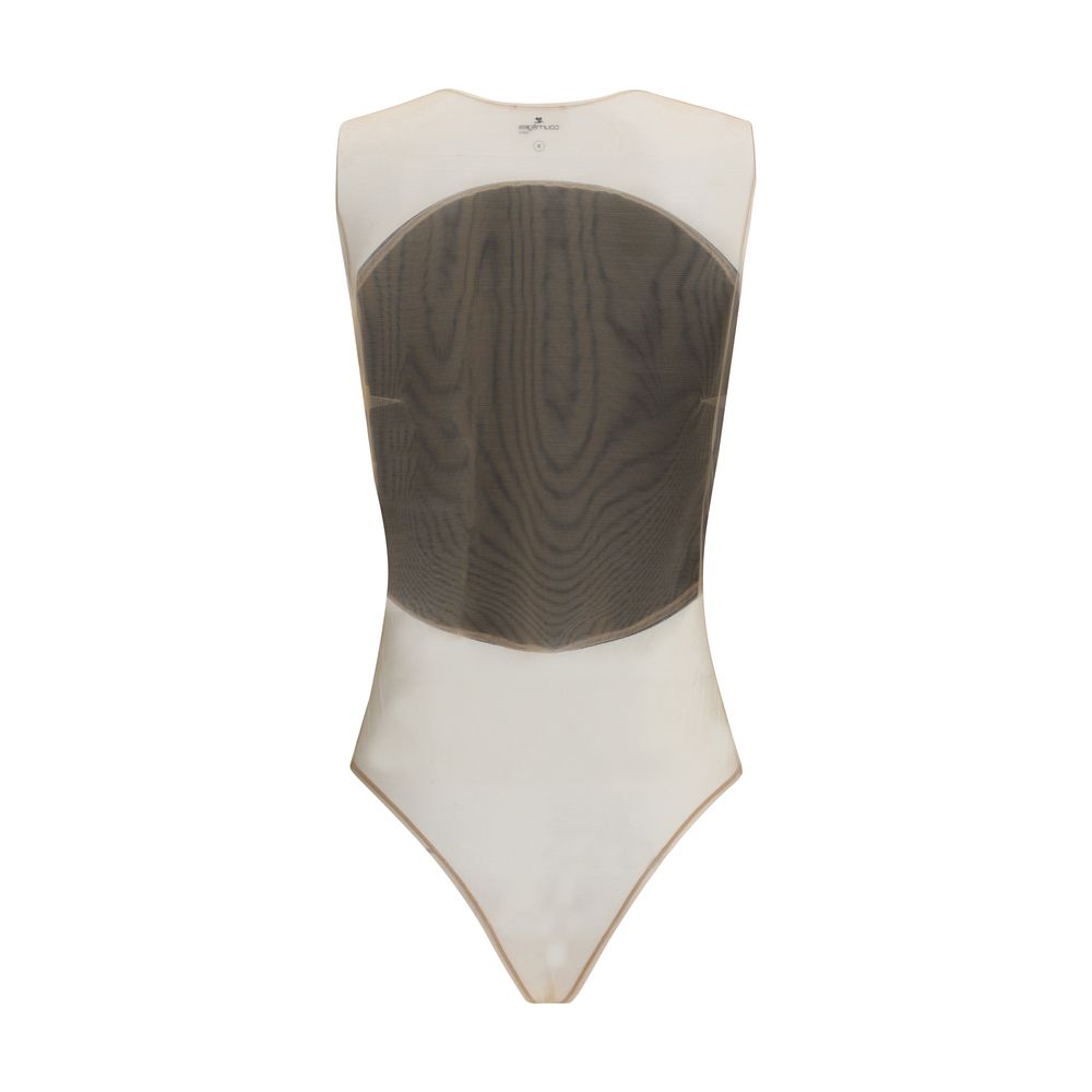 Courrèges ILLUSION CIRCLE SATIN BODYSUIT