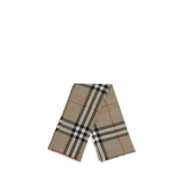 Burberry Check Reversible Wool and Silk Scarf