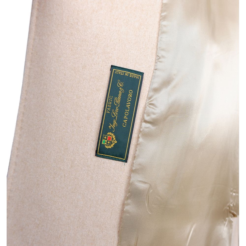 Made in Italy Beige Wool Jackets & Coat