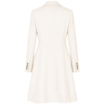 Made in Italy White Wool Jackets & Coat