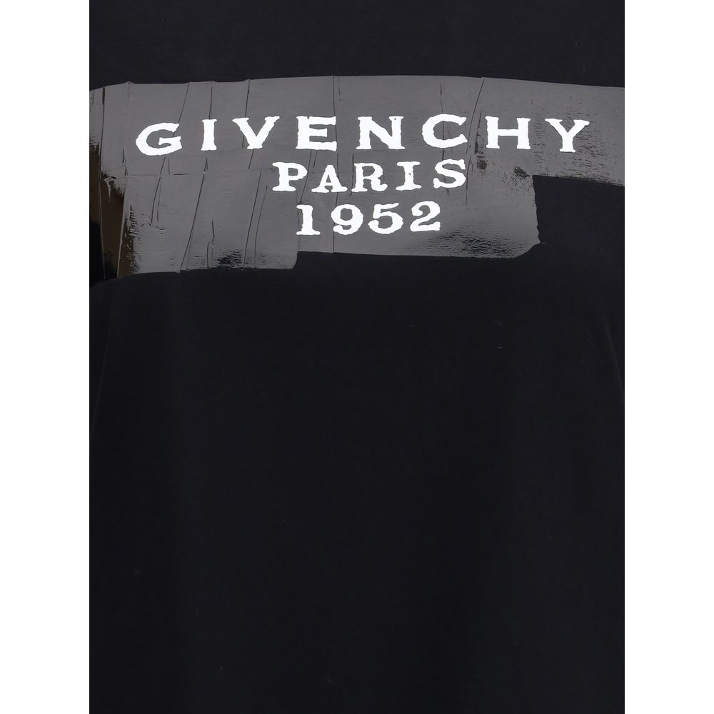 Givenchy Cotton T-shirt with print black givenchy tape