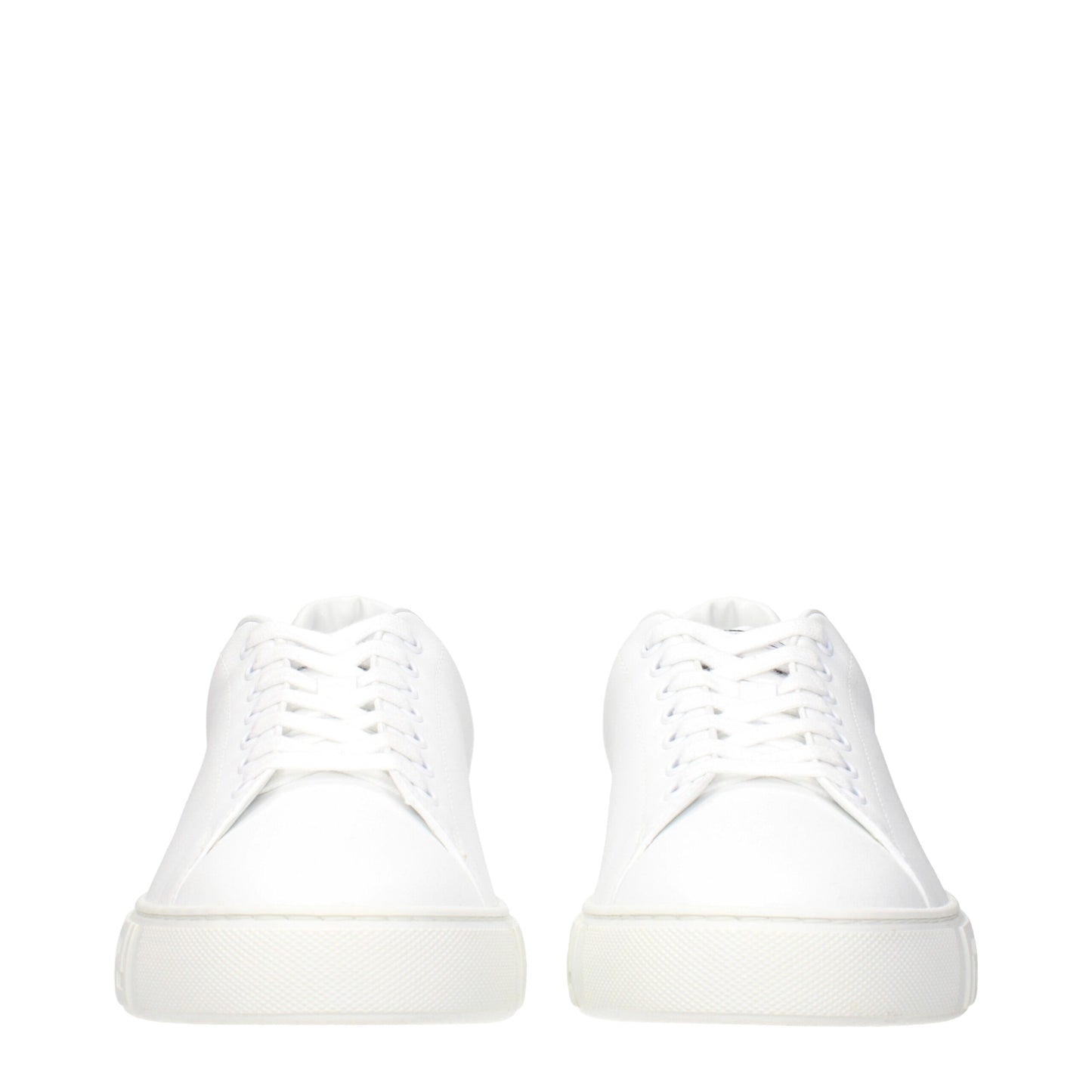 Versace White Leather Low Tops