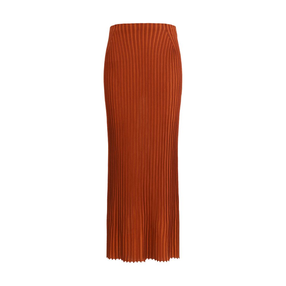 Gabriela Hearst Long Knitted Skirt with narrow ribs