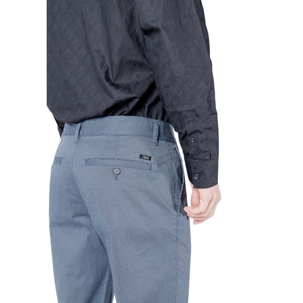 Armani Exchange Blue Cotton Skinny Pant