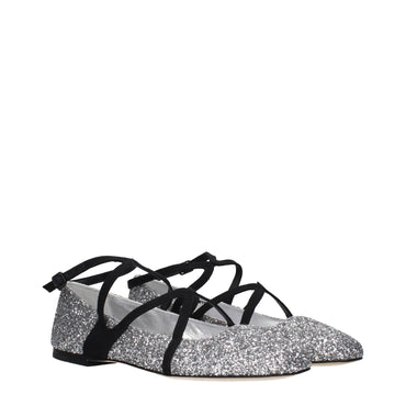 Jimmy Choo Gray Plastic Ballet Flats