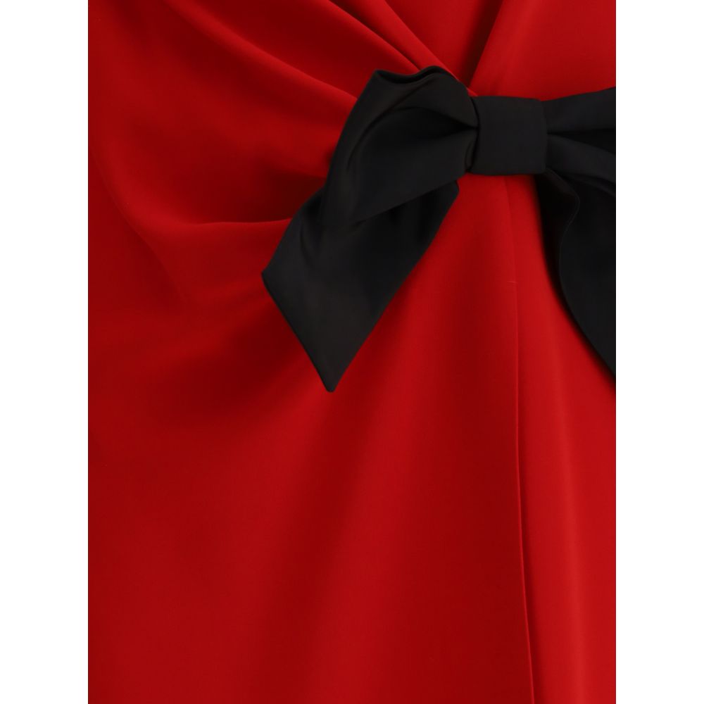 Valentino Short Silk Dress with Bow