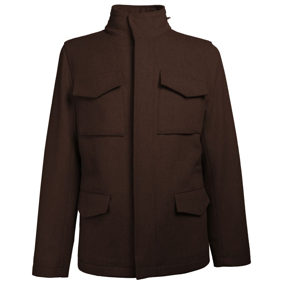 Made in Italy Brown Wool Men's Jacket