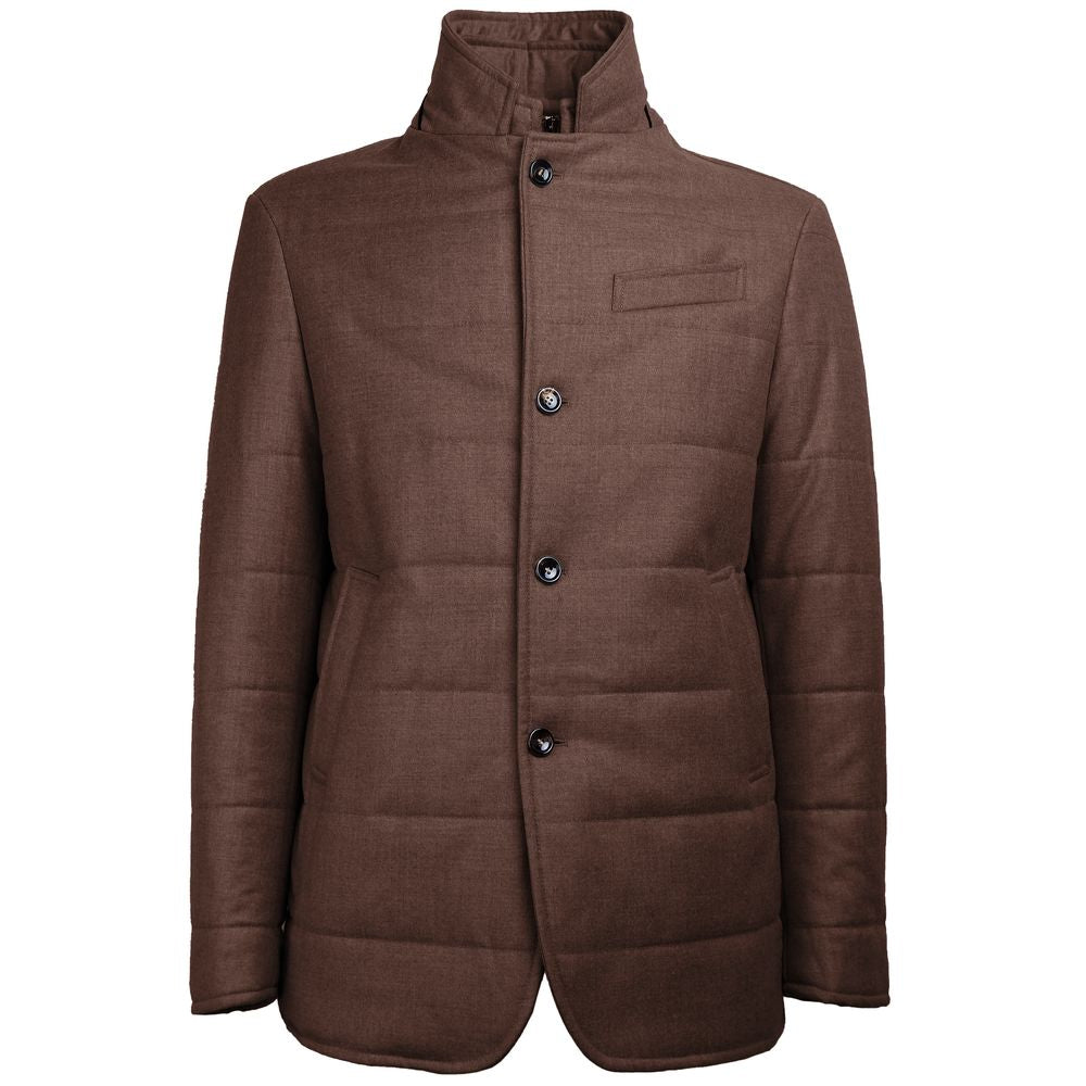 Made in Italy Brown Wool Jackets & Coat