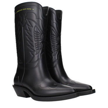 Christian Dior Black Leather Ankle Boots
