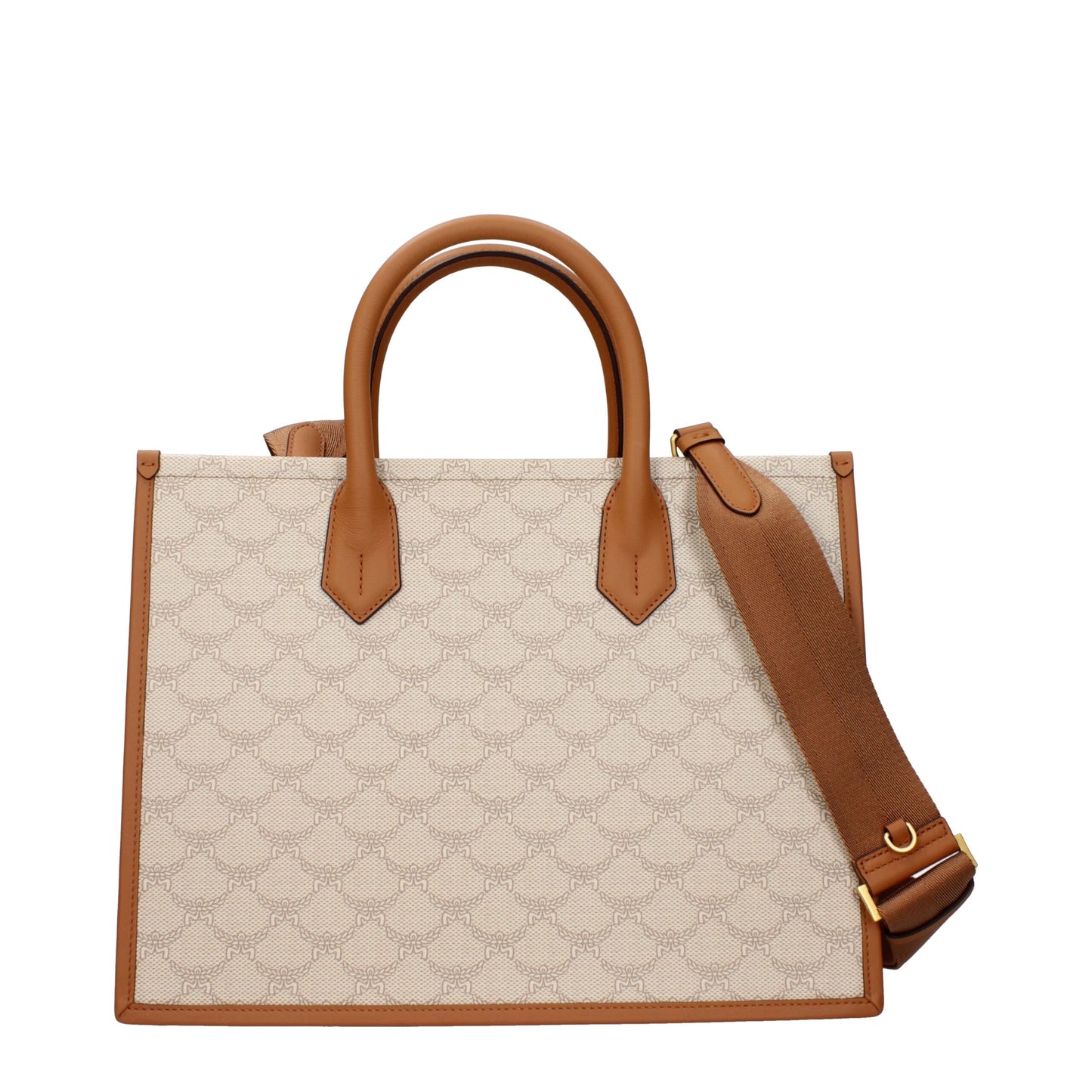 MCM Beige Fabric Handbags
