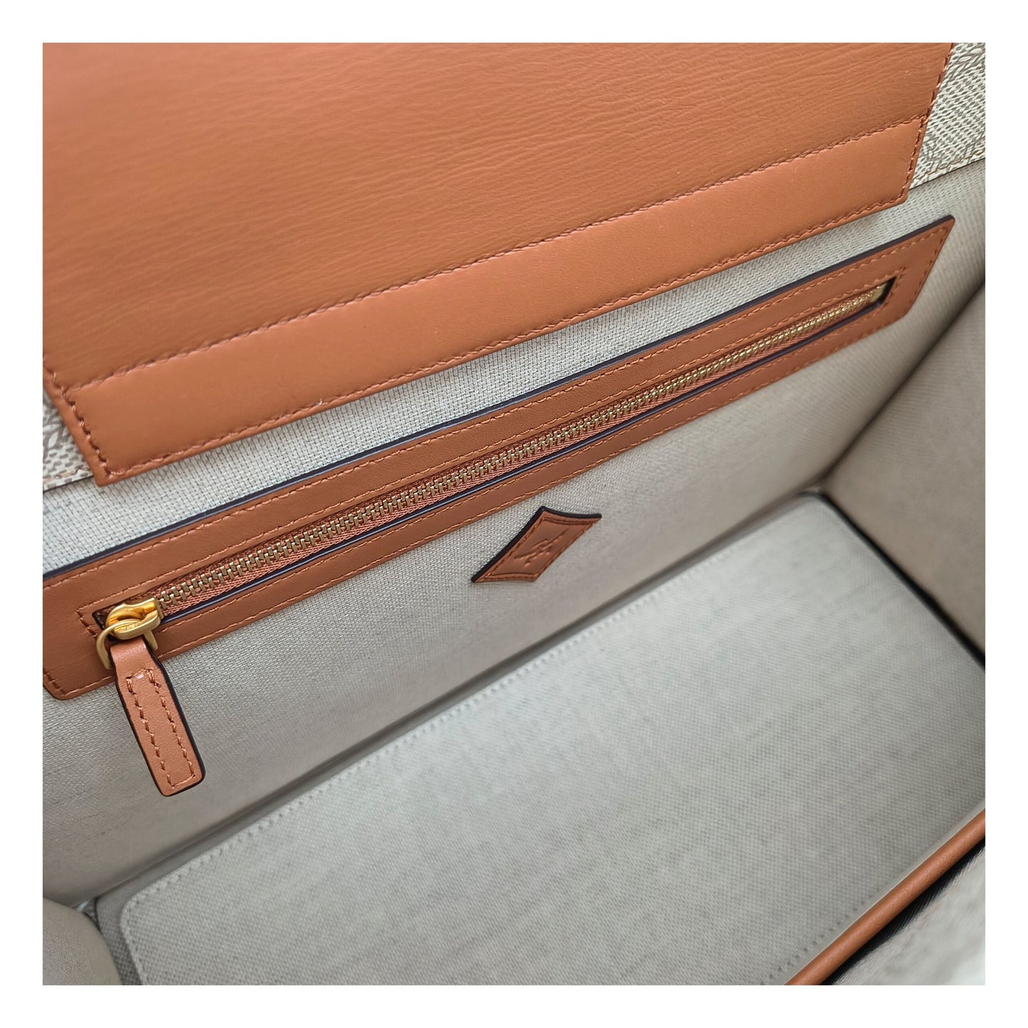 MCM Beige Fabric Handbags