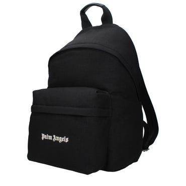 Palm Angels Black Fabric Backpacks