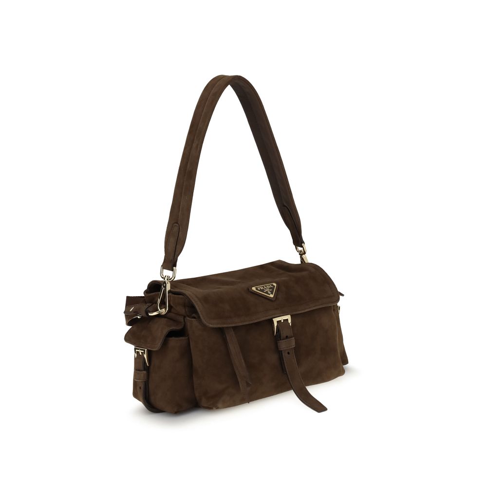 Prada Explore medium Suede Shoulder Bag