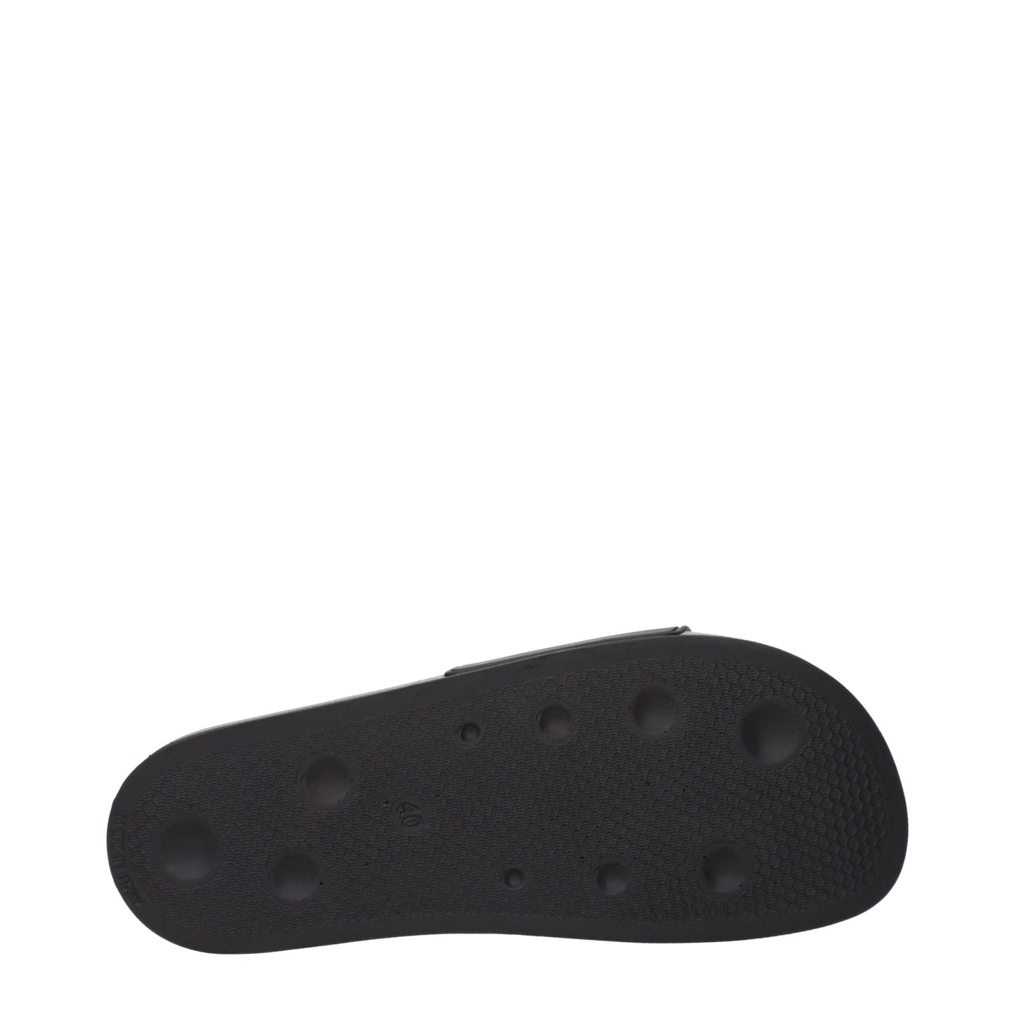 Palm Angels Black Cotton Slippers Sandals