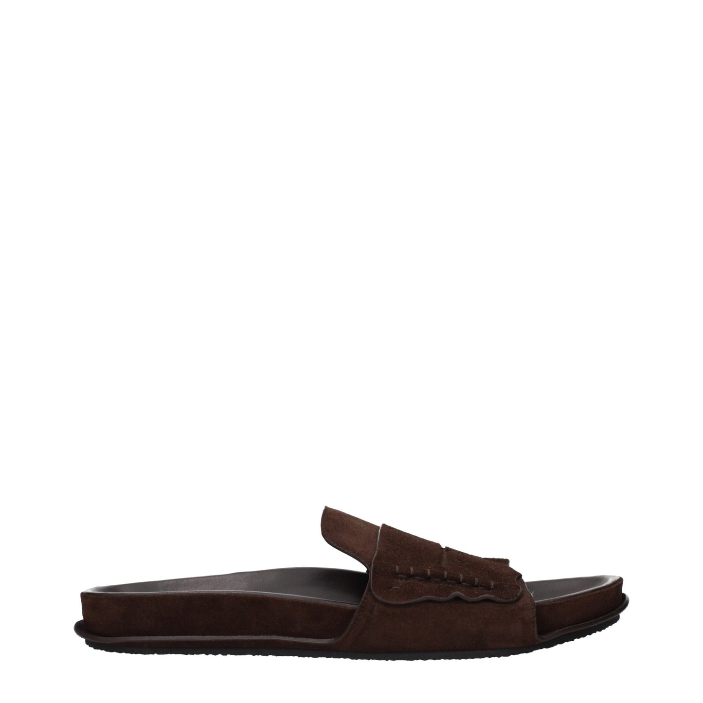 Jacquemus Brown Leather Slippers Sandals