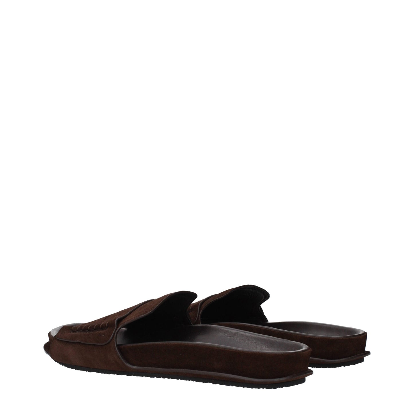 Jacquemus Brown Leather Slippers Sandals