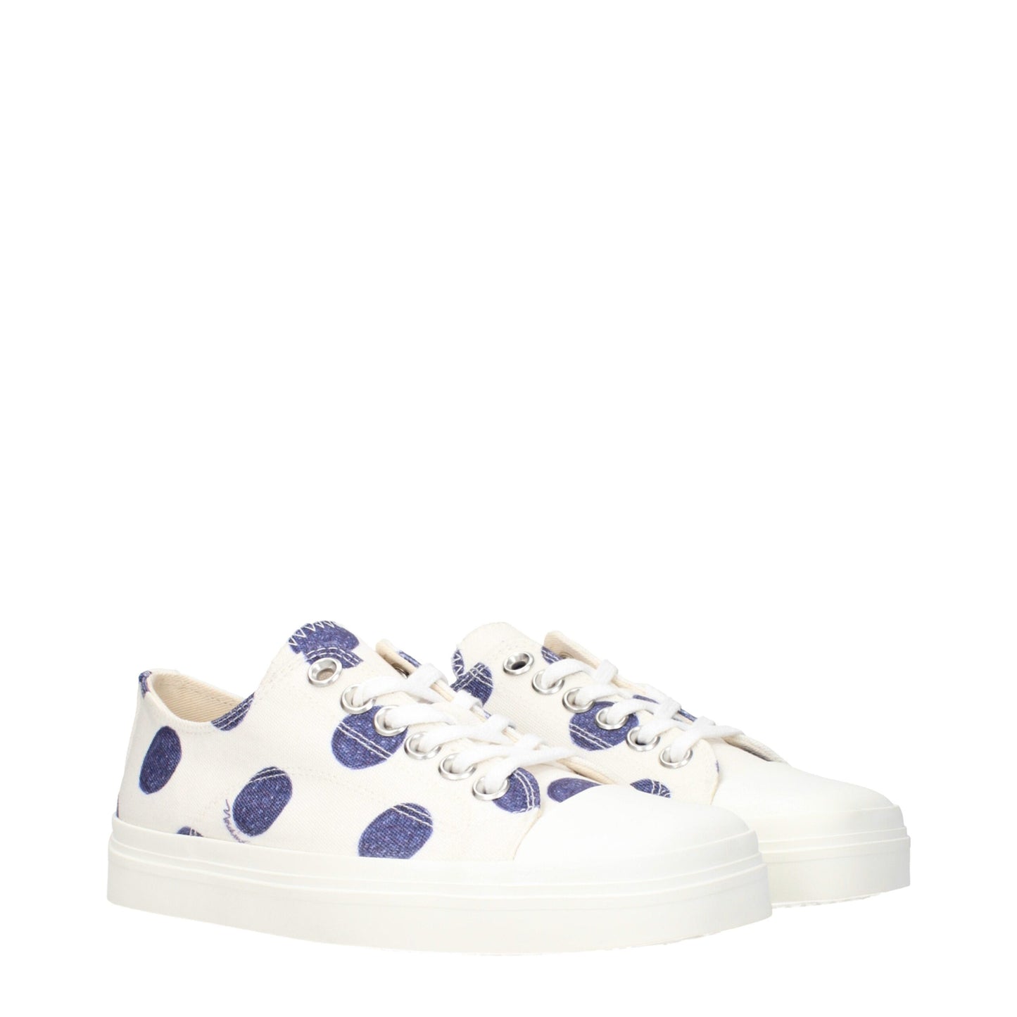 Moschino White Fabric Low Tops