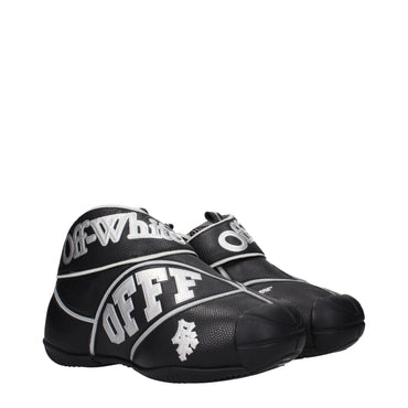 Off-White Black Leather High Tops