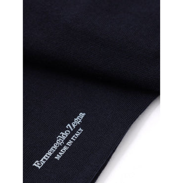 ZEGNA Navy Blue Wool Sock