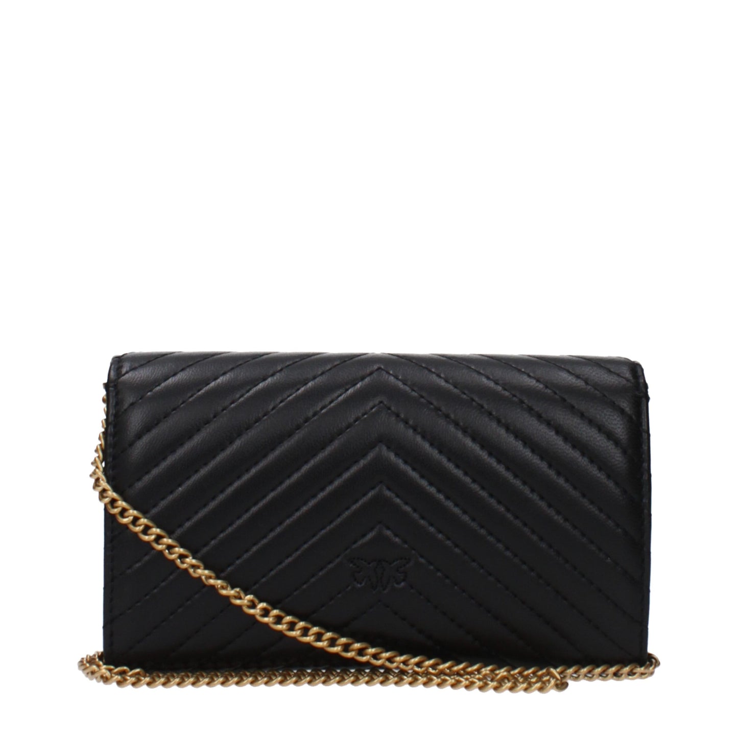 PINKO Black Leather Clutch Bags