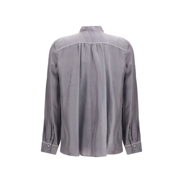 Forte_Forte Crater-collar Shirt in habotai Silk
