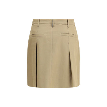 Brunello Cucinelli Pleated cotton short Skirt