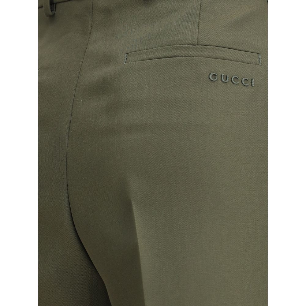 Gucci Boyfriend Trousers with embroidered logo