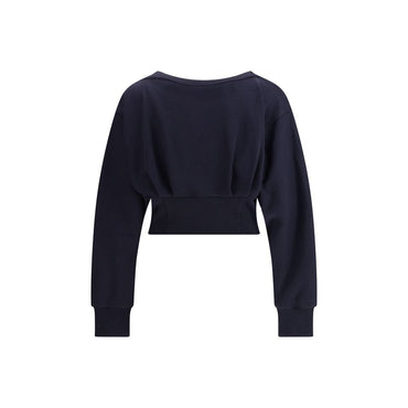 PINKO Cotton Sweatshirt with Corset Detail