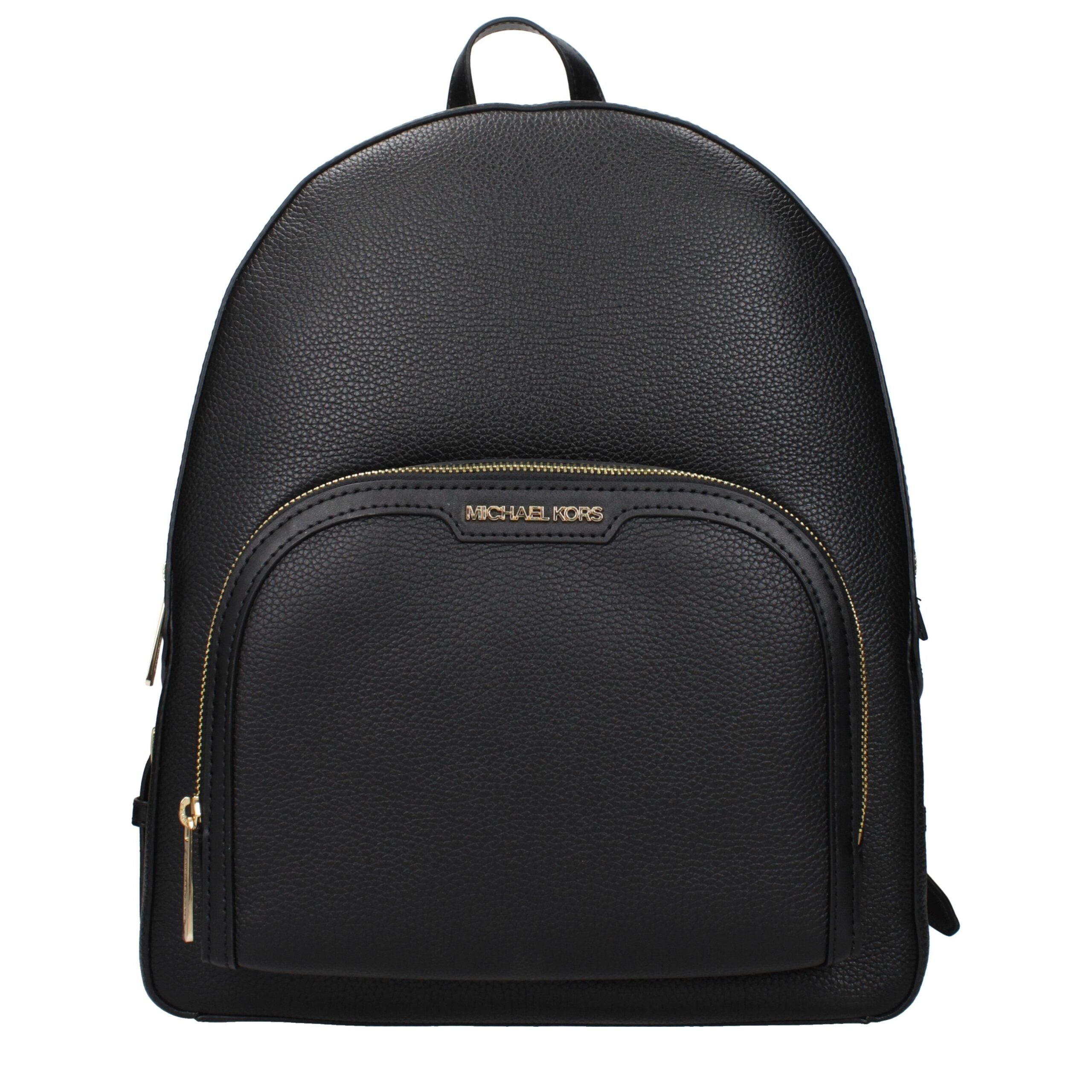 Michael Kors Black Leather Backpacks