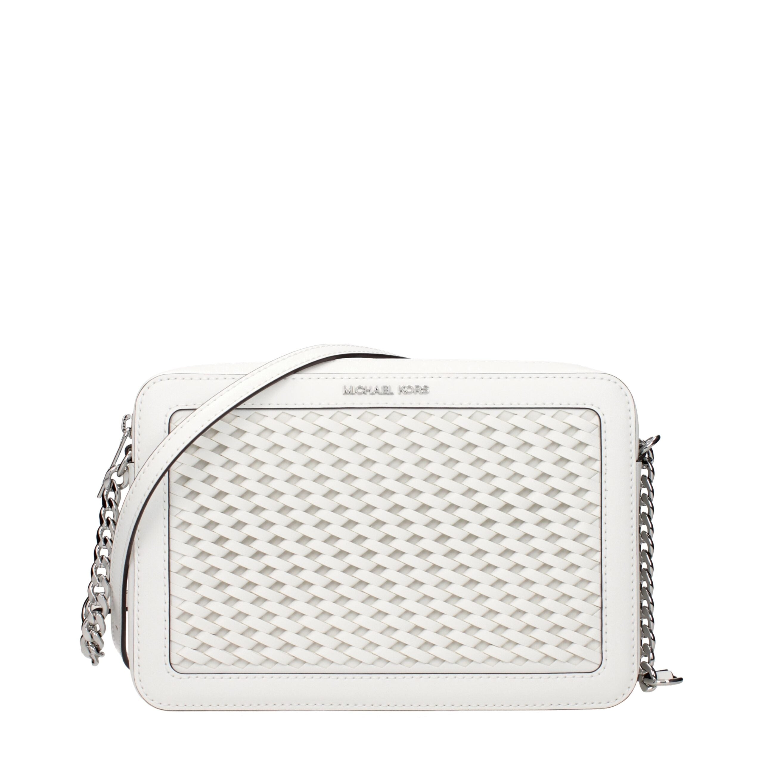 Michael Kors White Leather Crossbody Bags