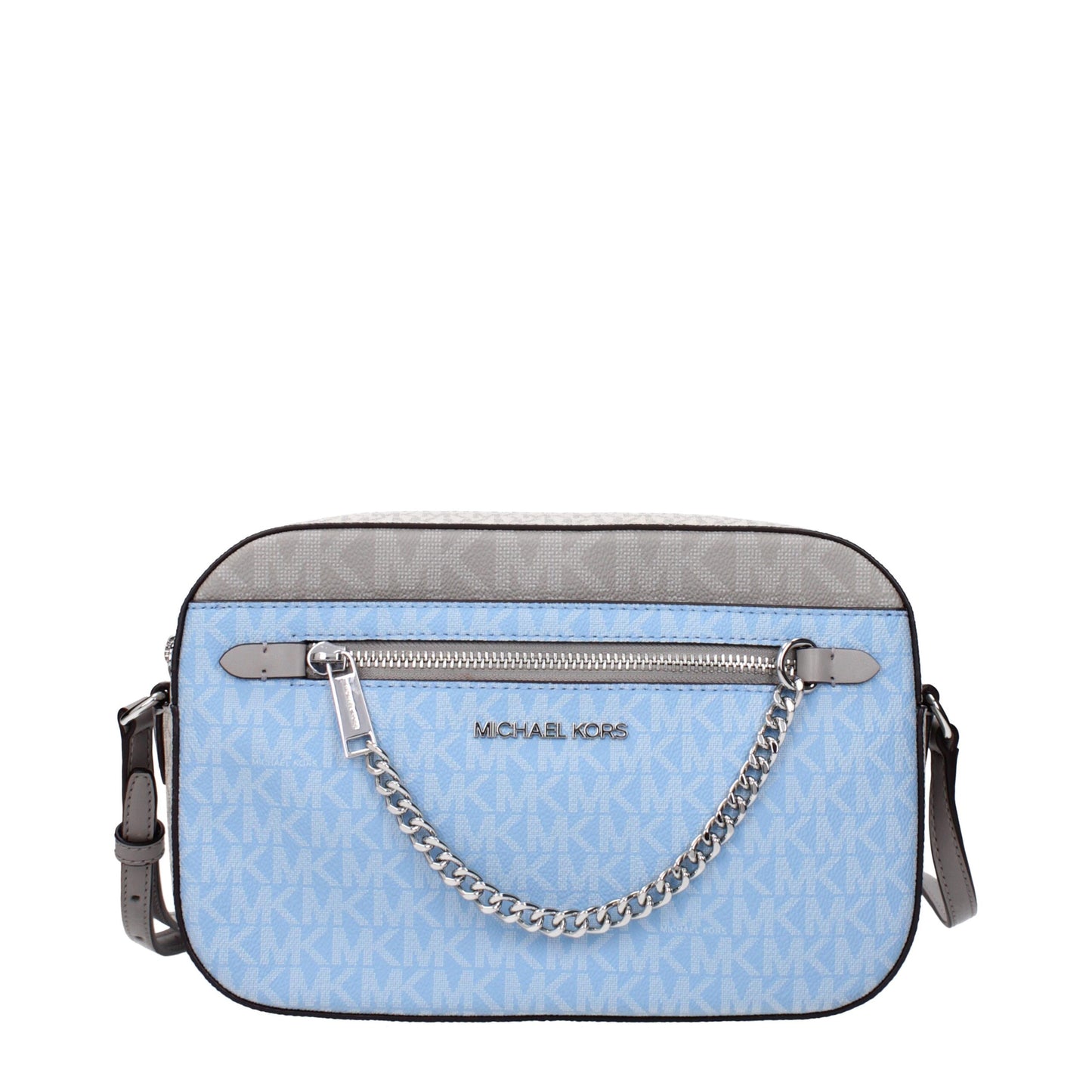 Michael Kors Light Blue Fabric Crossbody Bags