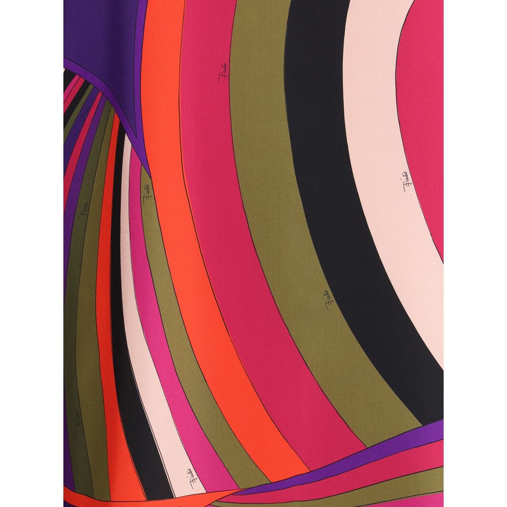 Emilio Pucci Short Caftan in silk with Marmo print