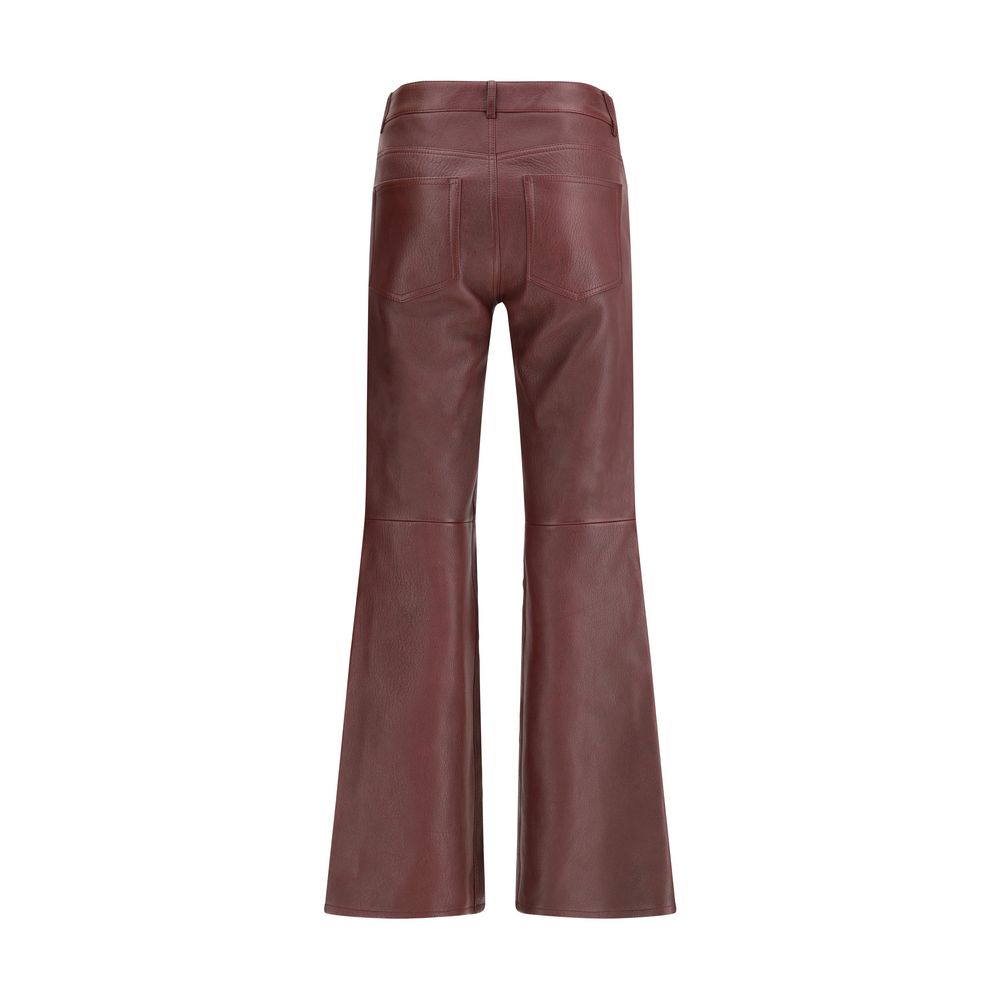 Chloé Flared lambskin leather trousers