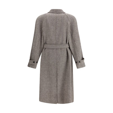 Ferragamo Coat in herringbone-patterned fabric