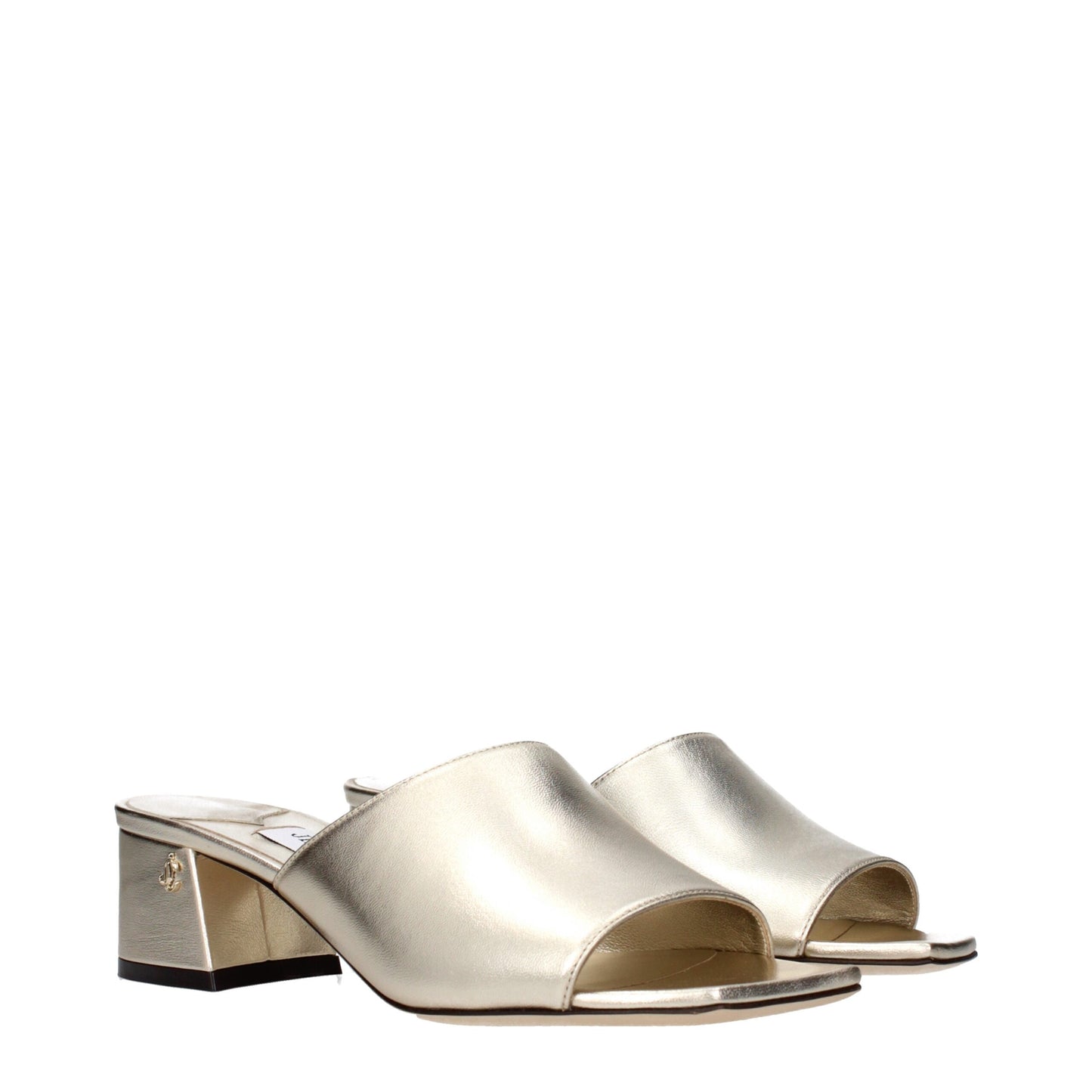 Jimmy Choo Gold Leather Platforms